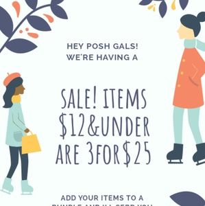 Items $12&under are 3for $25